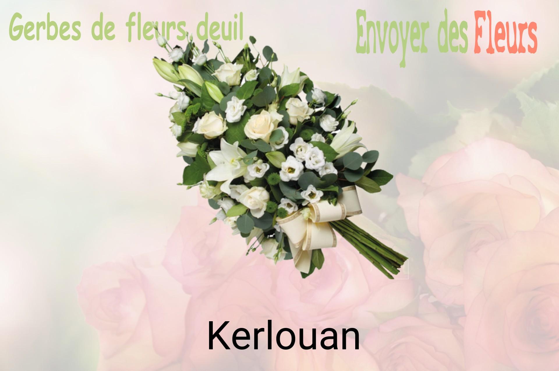 Gerbe de fleurs de deuil livrée à Kerlouan